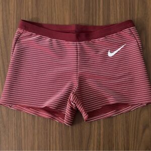 Nike Pro Elite Track & Field USA Tights Running Shorts Womens L Red AO8486-000